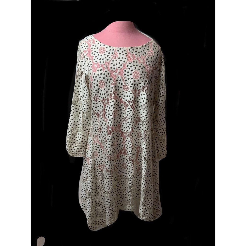 Boho "Staples" white lace Shift dress Size M